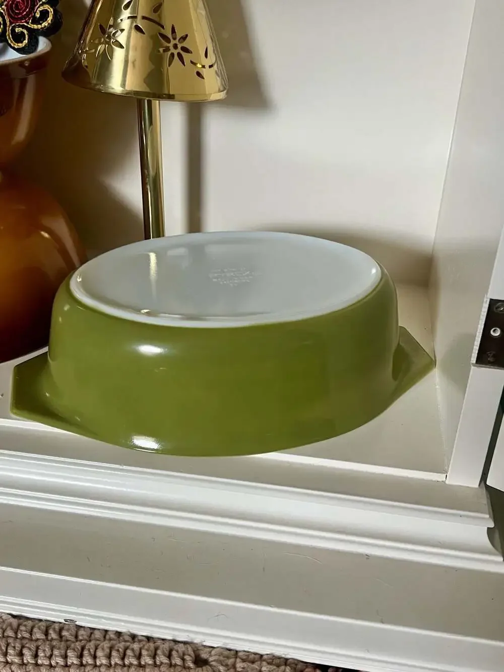 Vintage Pyrex Verde Avocado Green large casserole dish
